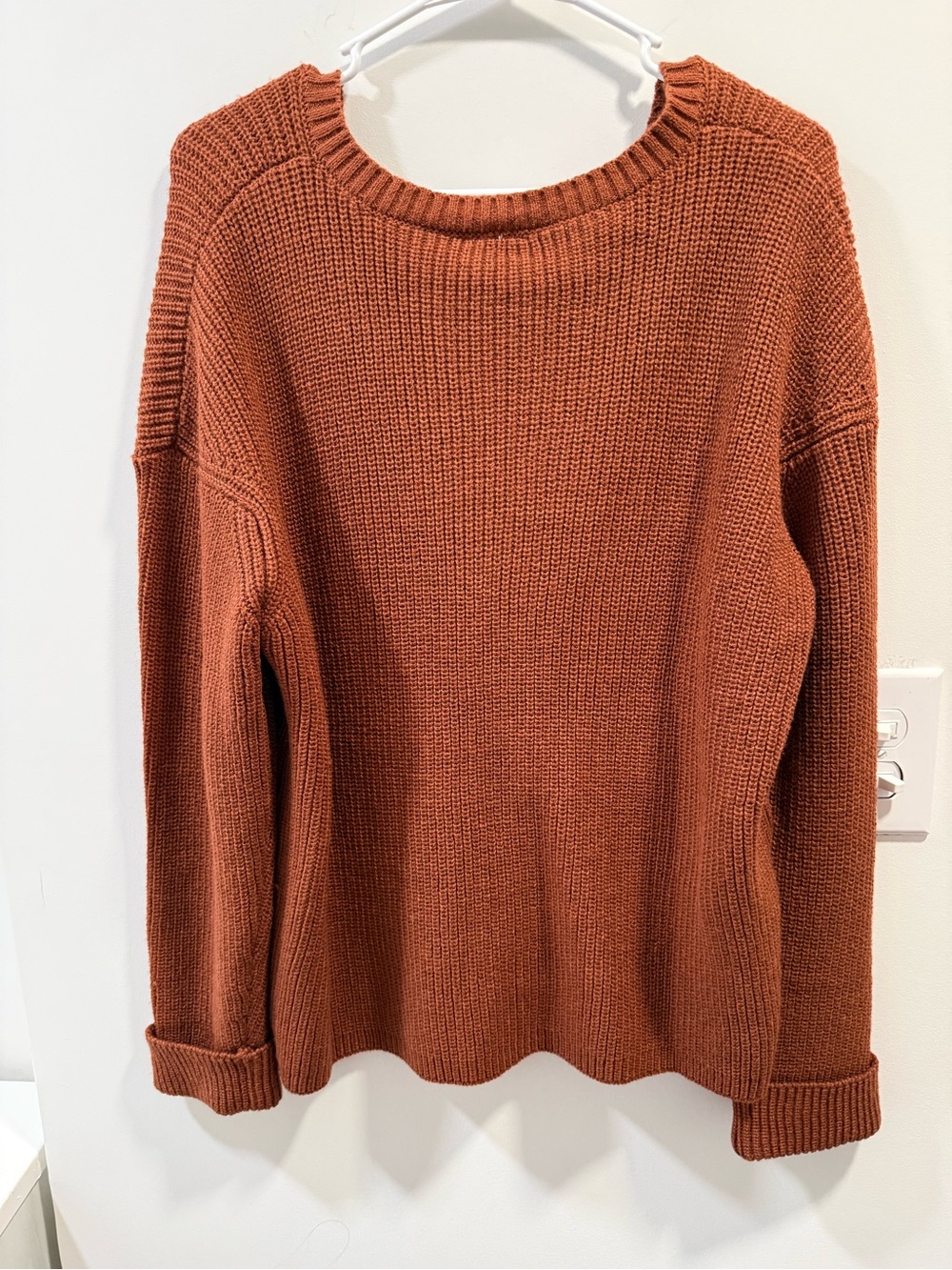 a.n.a Rust V-Neck Knit Sweater - Picture 4 of 4